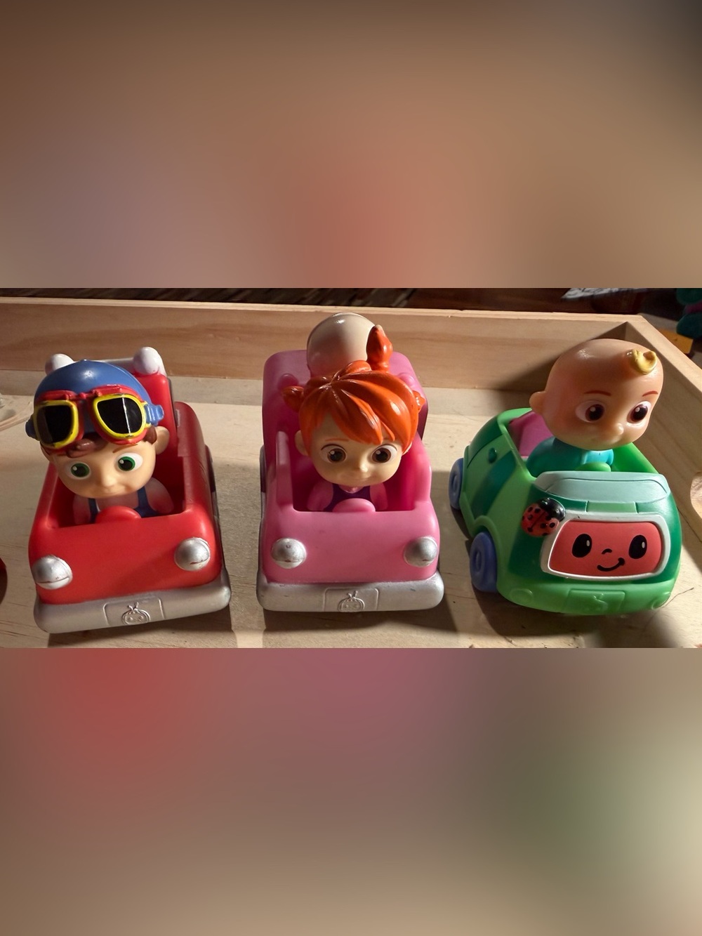 3  Jazwares CoComelon 3-Inch Vehicle featuring TomTom, YoYo and JJ.